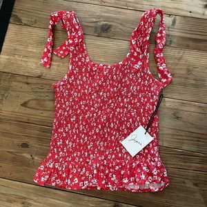NWT Red Floral Tank Top